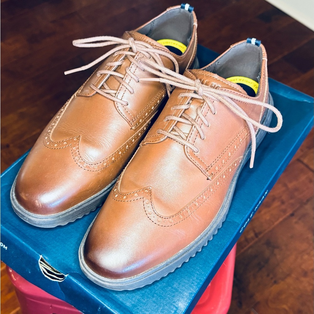 Cole Haan Tan Leather Men's Oxfords
